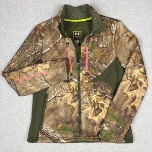 Under Armour UA Storm Realtree Xtra Camo Scent Control Jacket Womens Small Pink